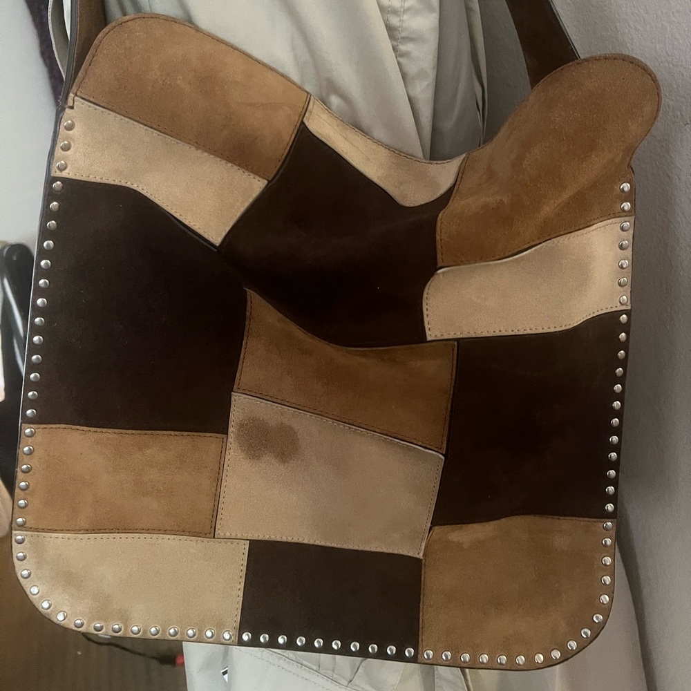 Patchwork Leather Shoulder Bag - image 3
